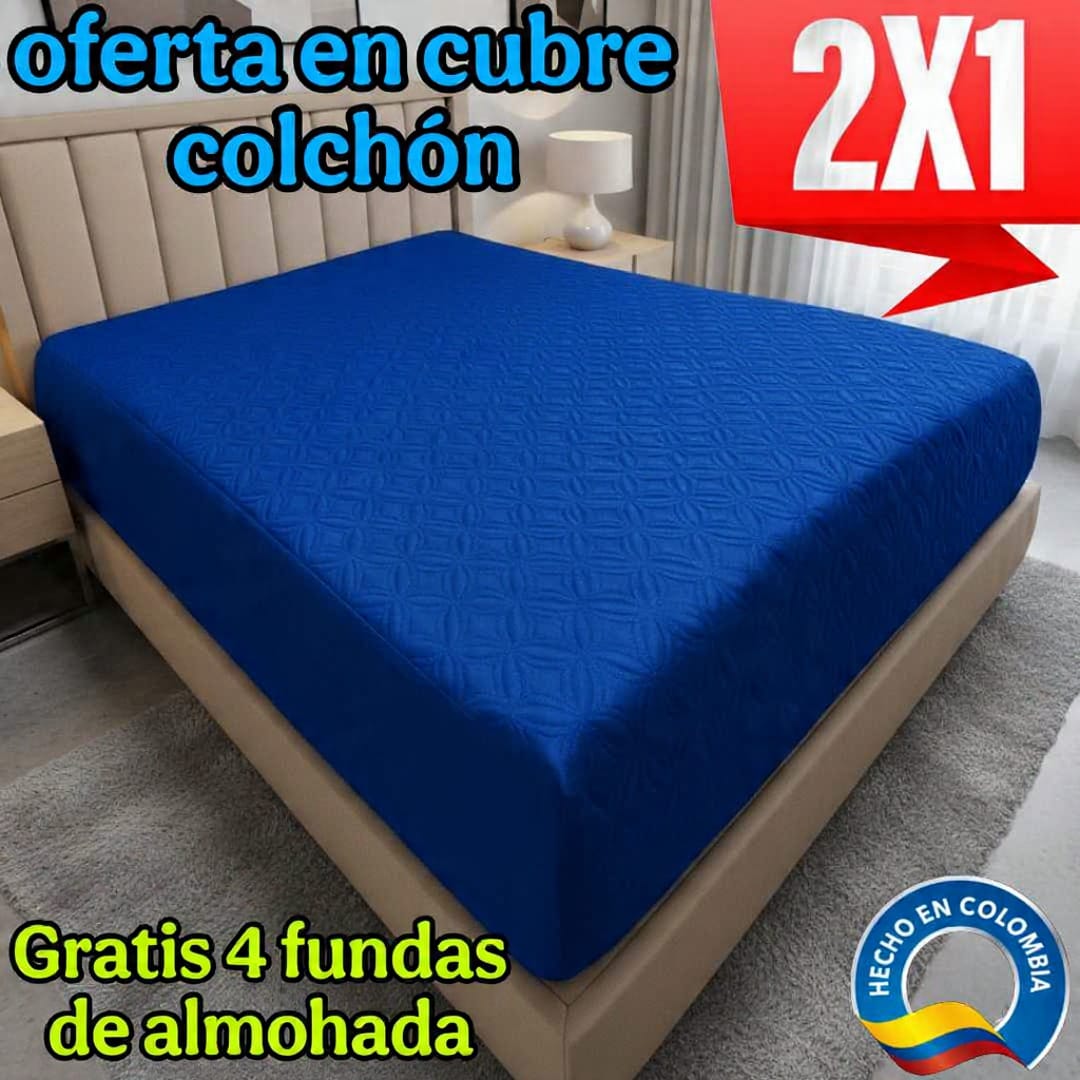 OFERTA EN CUBRECOLCHONES: PAGUE 1 LLEVE 2 + 4 FUNDAS DE ALMOHADA GRATIS